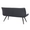 Armen Living Coronado Contemporary Bench in Brushed Gray Powder Coated Finish and Gray Fabric LCCDBEBG - alternate 6